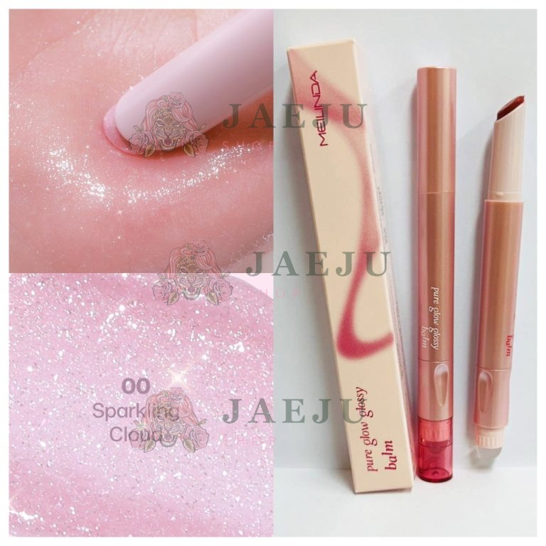 Meilinda pure glow glossy balm#sparkling cloud เมลินดา เพียว โกลว์ กรอสซี่ บาล์ม - NO.00 Sparkling cloud
