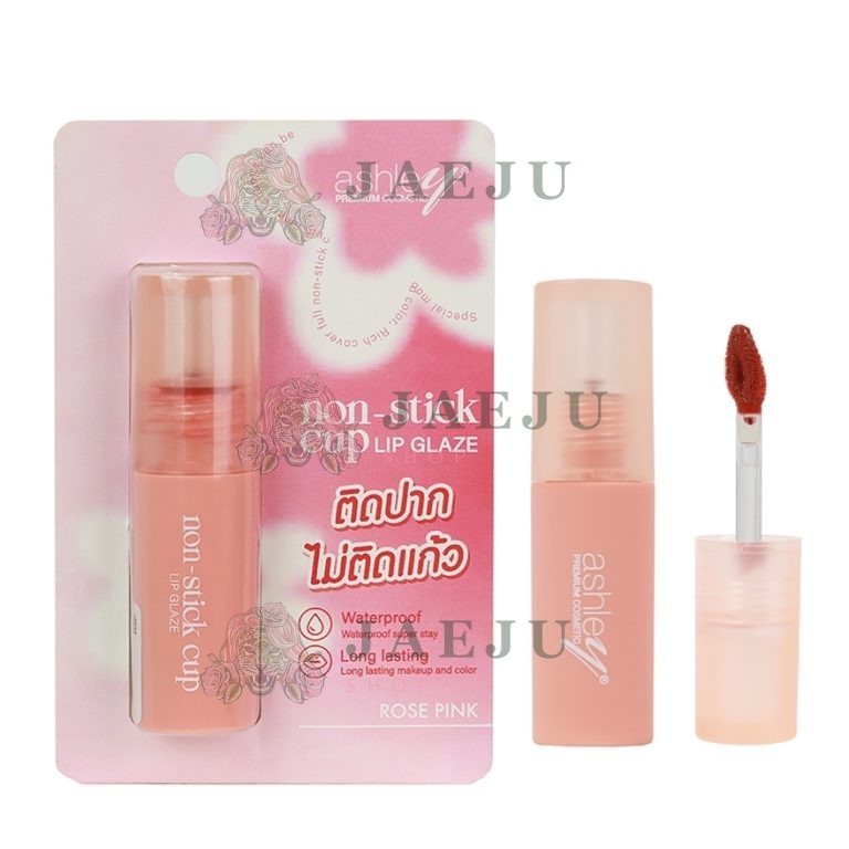 Ashley non-stick cup lip glaze แอชลี่ย์ นอน-สติ๊ก คัพ ลิป เกลช - NO.3Rose Pink