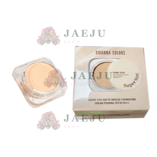 NO.HF744 Sivanna colors super stay matte mousse foundation cream spf20 pa++ ซีเวนน่า คัลเลอร์ส พุดดิ้ง ครีม 18g. - 01.LIGHT BEIGE