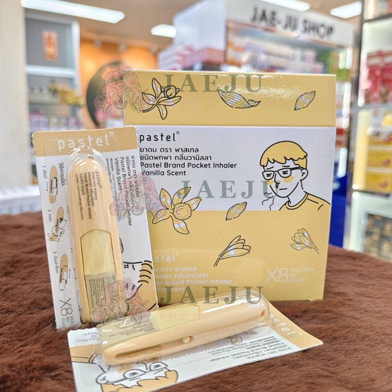 Pastel brand pocket lnhaler scent ยาดม ตราพาสเทล  1.5ml.x12pcs - 05.Vanilla