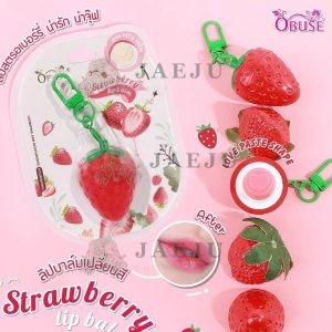 Obuse strawberry magic lip balm