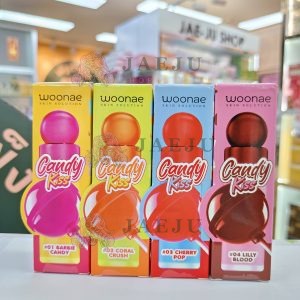 Woonae candy kiss glazzing lip วูเน่ แคนดี้ คิส เกลซซิ่ง ลิป3g.