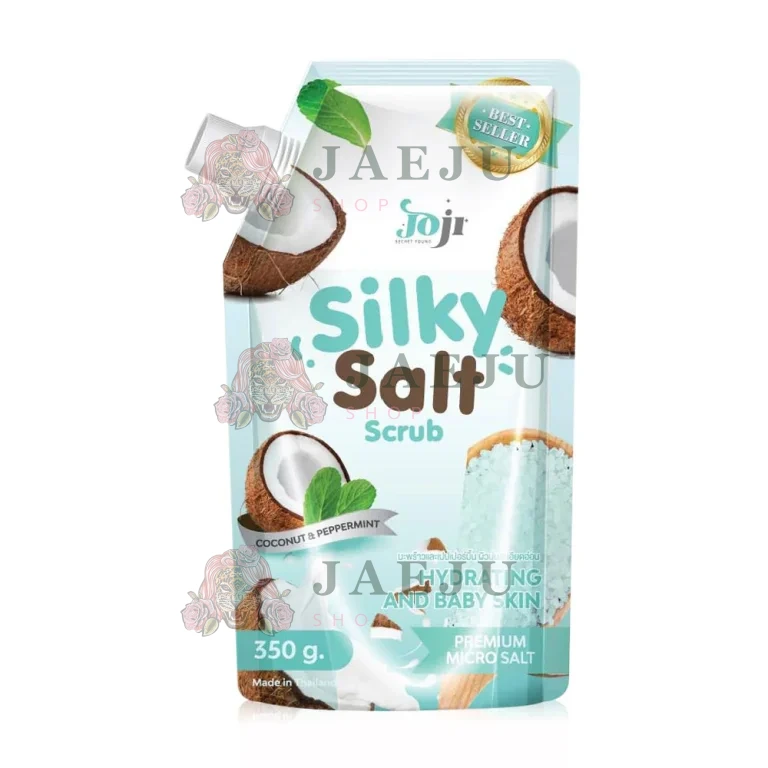 Joji secret young silky salt scrub โจจิ ซิลกี้ ซอลล์ สครับ 350g. - coconut&peppermint