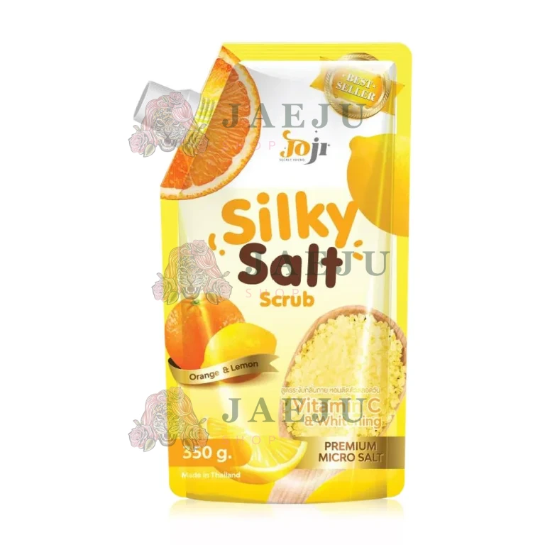 Joji secret young silky salt scrub โจจิ ซิลกี้ ซอลล์ สครับ 350g. - orange&lemon