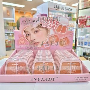 ANYLADY sweet bear duo blusher palette ปัดแก้ม2ช่อง 5gx24pcs