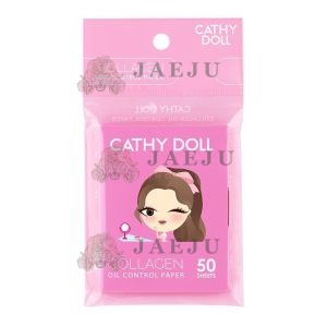 Cathy doll collagen oil control paper เคที่ดอลล์ คอลลาเจนออยล์คอนโทรลเปเปอร์ (มี50แผ่น)