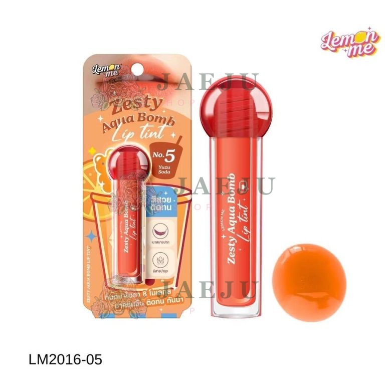Lemon me zesty aqua bomb lip tint เลม่อน มี เซสตี้ อะควา บอมบ์ ลิป ทิ้นต์ 2.5g. - 05.Yuzu soda