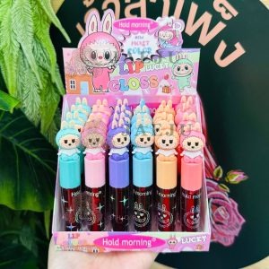 Hold morning lip lucky gloss ลิปกลอสกล่องชมพู