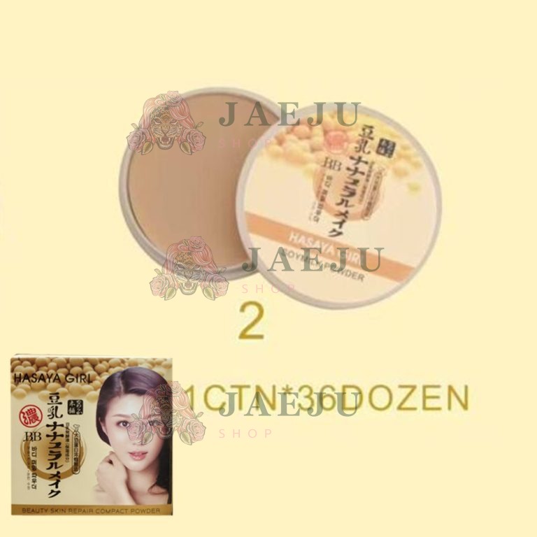 NO.H6100-01-02 Hasaya girl bb soymilk powder ฮาซาย่า แป้งเต้าฮู้ 12pcs - แป้งเบอร์ 02