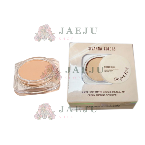 NO.HF744 Sivanna colors super stay matte mousse foundation cream spf20 pa++ ซีเวนน่า คัลเลอร์ส พุดดิ้ง ครีม 18g. - 02.HONEY BEIGE