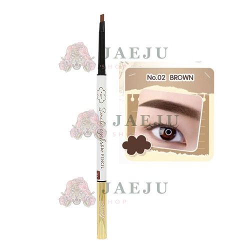 ashley smile eyebrow pencil แอชลี่ย์ สมาย อายโบรว์ เพ็นซิล - No.2 Brown