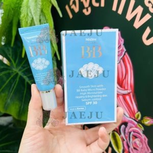 Mistine bb baby face cream มิสทีน บีบี เบบี้ เฟช ครีมกล่องฟ้า