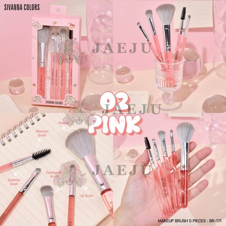 SIVANNA COLORS MAKEUP BRUSH 5 PIECES - PINK