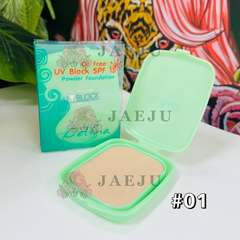 Celina Oil Free uv block powder foundation เซลิน่า ยูวี บล็อก พาวเดอร์ ฟาวเดชั่น รีฟิว - NO.1