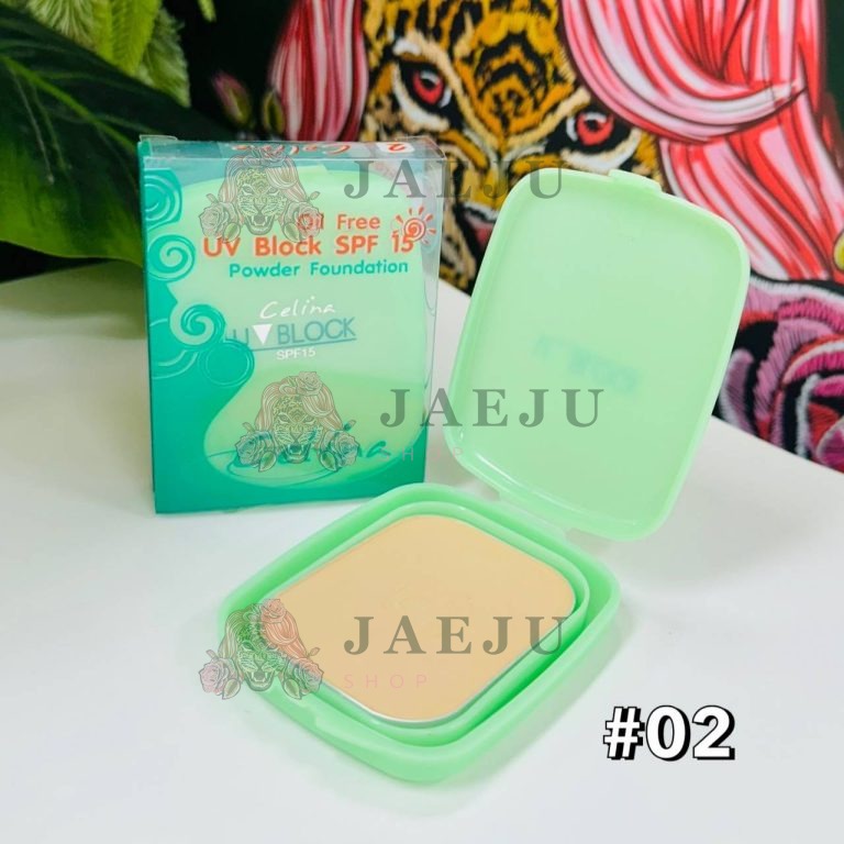 Celina Oil Free uv block powder foundation เซลิน่า ยูวี บล็อก พาวเดอร์ ฟาวเดชั่น รีฟิว - NO.2
