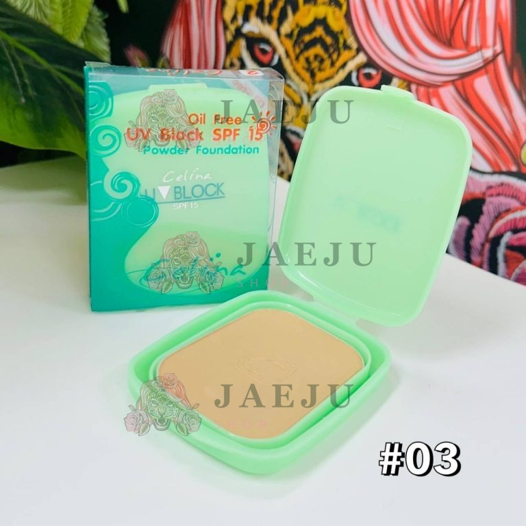 Celina Oil Free uv block powder foundation เซลิน่า ยูวี บล็อก พาวเดอร์ ฟาวเดชั่น รีฟิว - NO.3