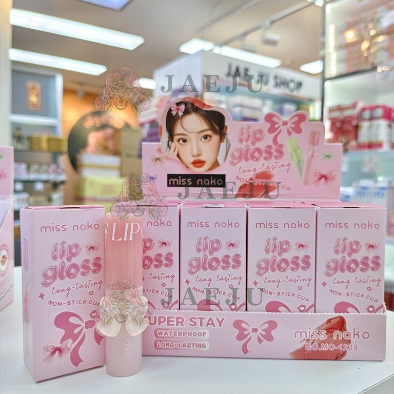 Miss nako lip gloss มิส นาโกะ ลิป กลอส 4สี 2.8ml. - 04.Pink