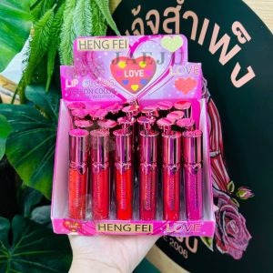 Heng fei love lip gloss ลิปกลอสกล่องชมพู