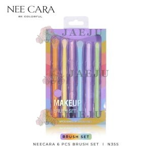 Nee cara 6pcs makeup brush set นีคาร่า บีคัลเลอร์ฟูล ผลิตภัณฑ์แปรงแต่งหน้า