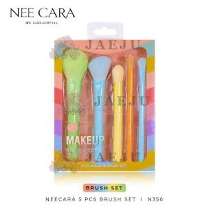 Nee cara 5pcs makeup brush set นีคาร่า บีคัลเลอร์ฟูล ผลิตภัณฑ์แปรงแต่งหน้า