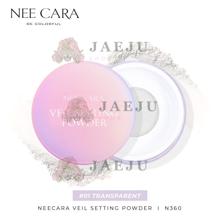 Nee cara veil setting powder นีคาร่า บีคัลเลอร์ฟูล เวล เซ็ตติ้ง พาวเดอร์ แป้งฝุ่นโปร่งแสง - NO.1ทรานส์พาเรนท์