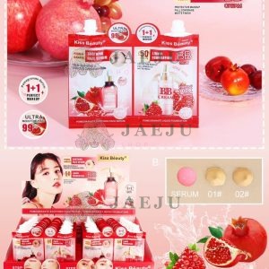 Kiss beauty pomeg ranate bb cream spf 50pa+++ คิสบิวตี้ บีบี ครีม ทับทิม เอสพีเอฟ 50พีเอ+++
