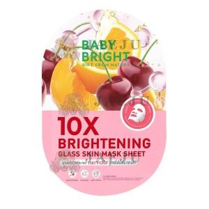Baby bright 10x brightening glass skin mask sheet เบบี้ไบร์ท เท็นเอ็กซ์ไบร์ทเทนนิ่งกลาสสกินมาส์กซีท