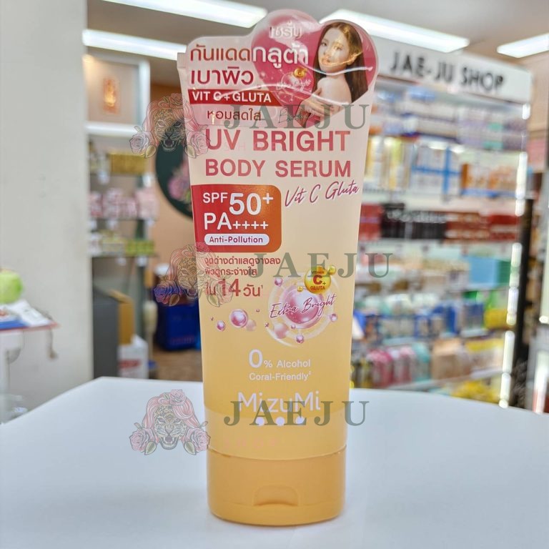 Mizumi uv bright body serum vit c  spf50+ pa++++ 180ml. - 02.Gluta