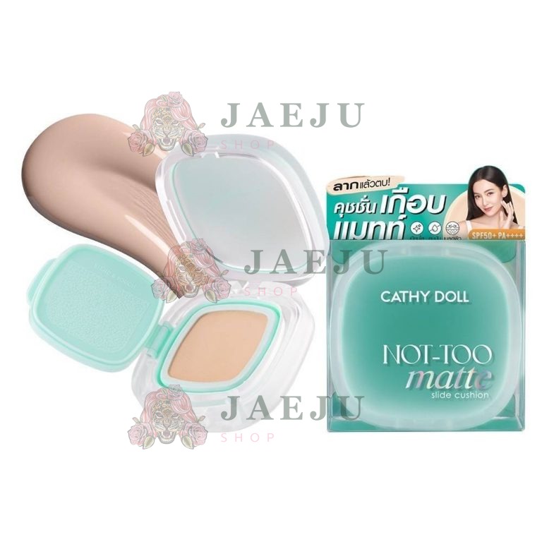 Cathy doll not-too matte slide cushionspf50+pa++++ เคที่ดอลล์ นอตทูแมทท์สไลด์คุชชั่น - NO.1Ivory