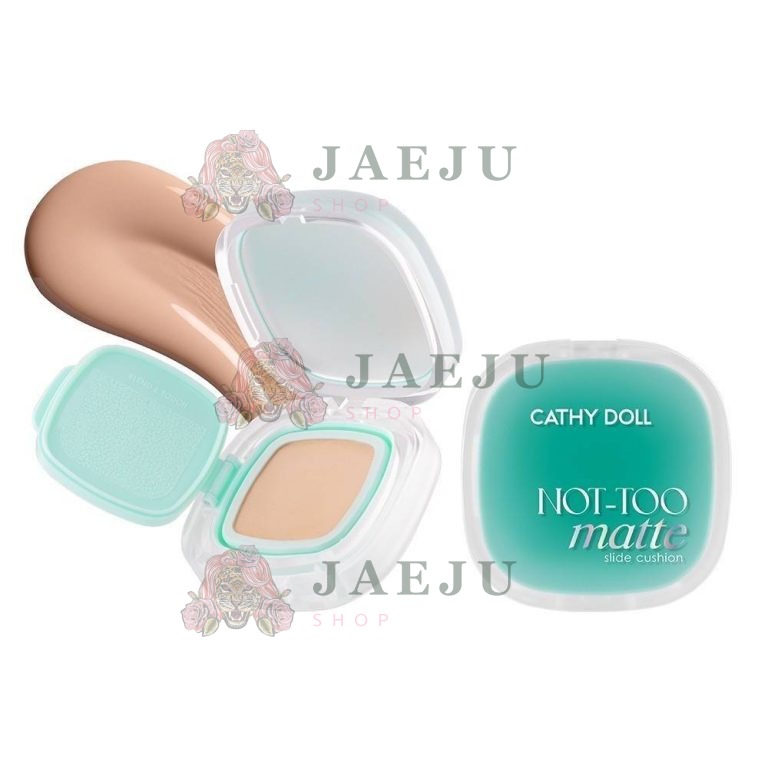 Cathy doll not-too matte slide cushionspf50+pa++++ เคที่ดอลล์ นอตทูแมทท์สไลด์คุชชั่น - NO.3Medium Beige