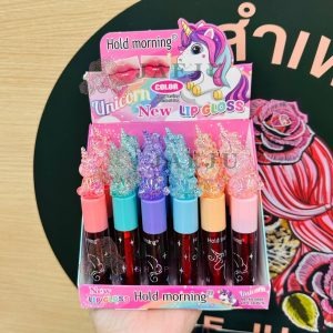 Hold morning unicorn ลิปกลอสกล่องชมพู