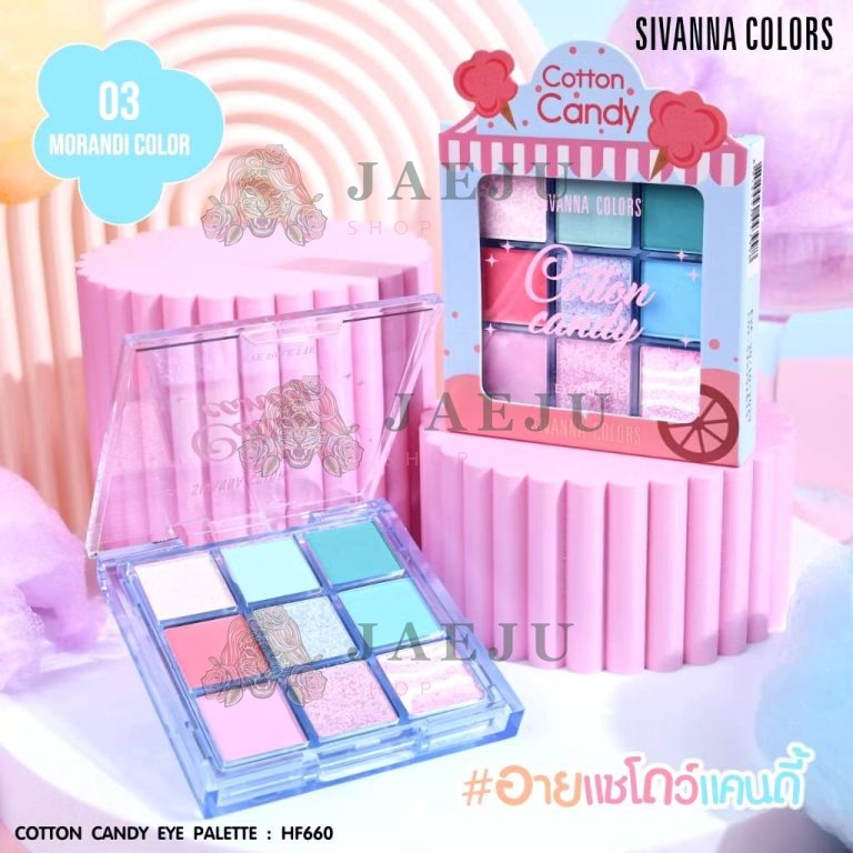 Sivanna colors cotton candy eye palette ซีเวนน่า คัลเลอร์ส คอตตอน แคนดี้ อาย พาเลทท์ - NO.3Morandi Color
