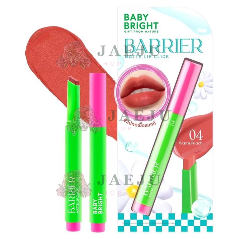 Baby bright barrier matte lip click เบบี้ไบร์ท แบริเออร์แมทท์ลิปคลิก - NO.4Warm Peach
