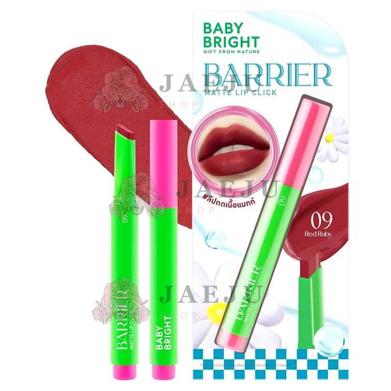 Baby bright barrier matte lip click เบบี้ไบร์ท แบริเออร์แมทท์ลิปคลิก - NO.9Red Ruby