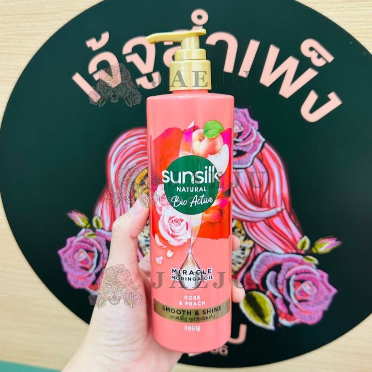 Sunsilk natural bio active miracle moringa oil long hair shampoo ซันซิล เนเชอรัล ไบโอ แอคทีฟ มิราเคิล โมริงก้า ออยล์ ลอง แฮร์ แชมพู - NO.2ROSE&PEACH