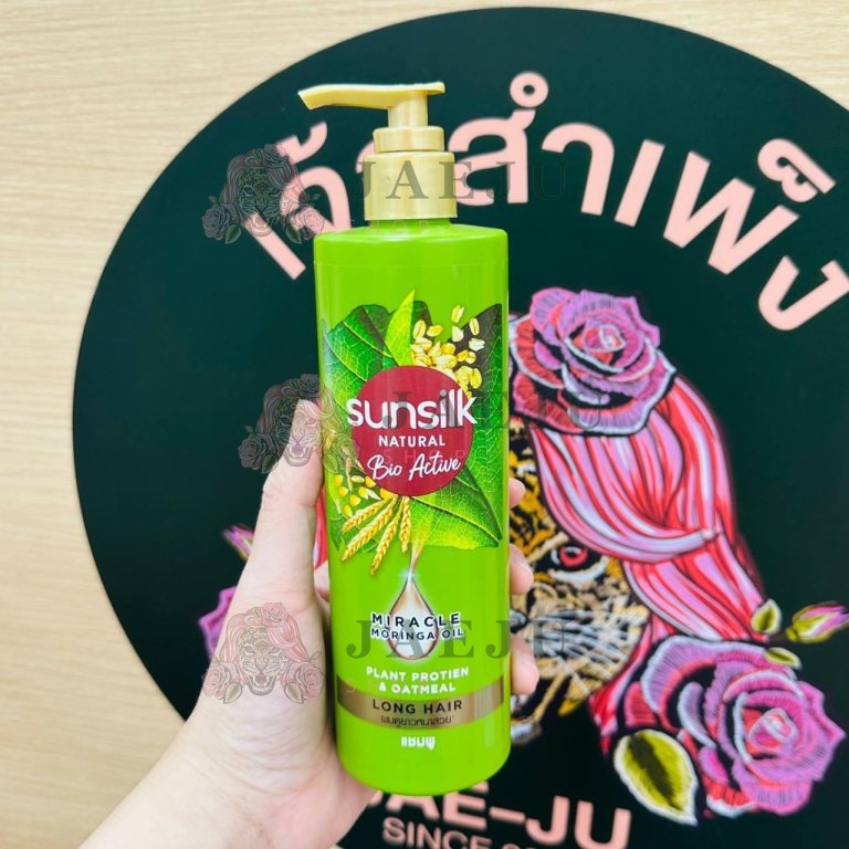 Sunsilk natural bio active miracle moringa oil long hair shampoo ซันซิล เนเชอรัล ไบโอ แอคทีฟ มิราเคิล โมริงก้า ออยล์ ลอง แฮร์ แชมพู - NO.3PLANT PROTIEN&OATMEAL