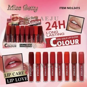 Miss betty foil gold lip gloss colour มิสบิวตี้ลิปกลอส
