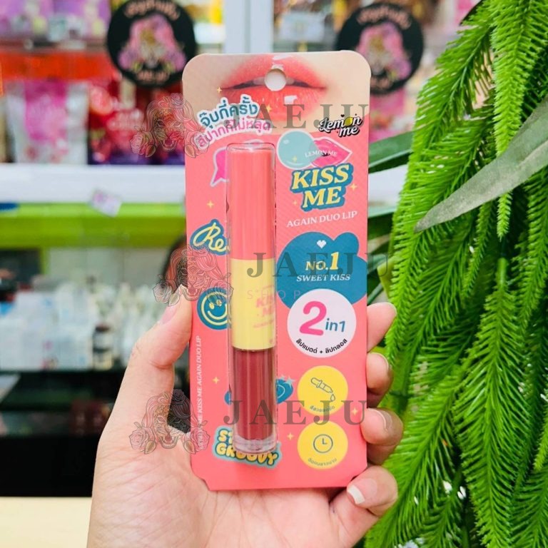 Lemon me kiss me again duo lip# sweet kiss เลม่อน มี คิส มี อะเกน ดูโอ้ ลิป - NO.1สวีท คิส