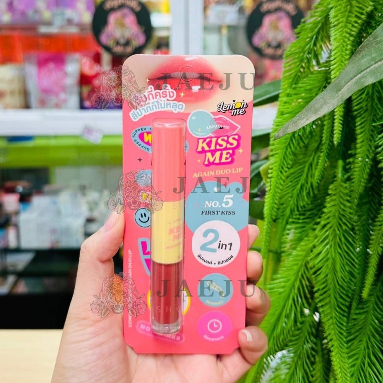 Lemon me kiss me again duo lip# sweet kiss เลม่อน มี คิส มี อะเกน ดูโอ้ ลิป - NO.5เฟิร์ส คิส