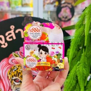 8888 Total double gluta skin whitening underarm cream ครีมทารักแร้ กล่องชมพู