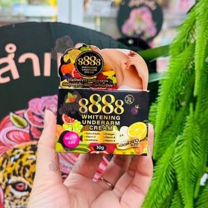 8888 whitening underarm cream ไวท์เทนนิ่ง อันเดอร์อาร์มครีมทารักแร้ กล่องดำ