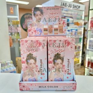 MC 5054 Mila color sakura blossom makeup palette มิลา คัลเลอร์ ซากุระ บลอสซั่ม เมคอัพ พาเลท 12pcs