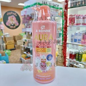 A bonne aura power niacinamide lotion  เอ บอนเน่ ออร่า พาวเวอร์ไนอะซินาไมด์ โลชั่น พลัส ไฮยา 500 ml.