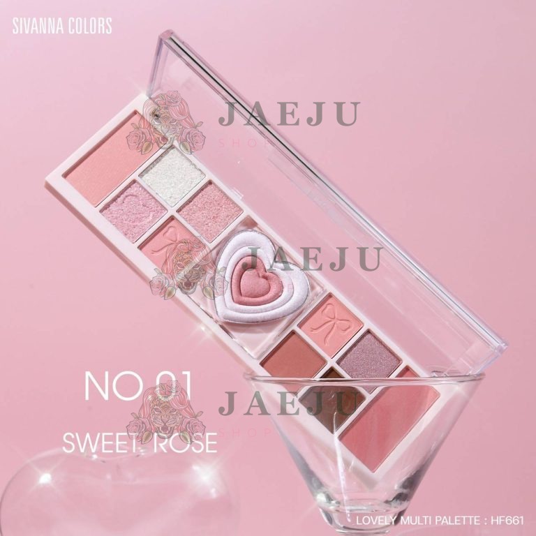 Sivanna colors lovely multi palette ซีเวนน่า คัลเลอร์ส เลิฟลี่ ทาตา11ช่อง - NO.1Sweet Rose