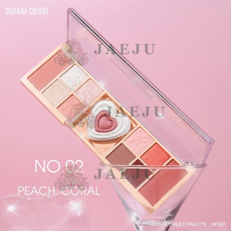 Sivanna colors lovely multi palette ซีเวนน่า คัลเลอร์ส เลิฟลี่ ทาตา11ช่อง - NO.2Peach Coral