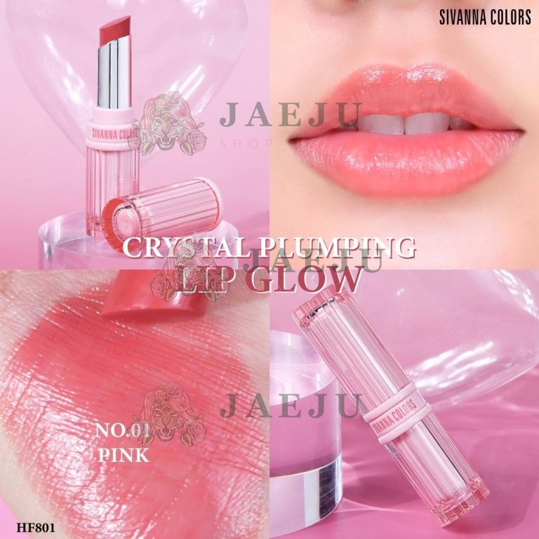 Sivanna colors crystal plumping lip glow ซีเวนน่า คัลเลอร์ส ลิปโกลด์ - NO.1Pink