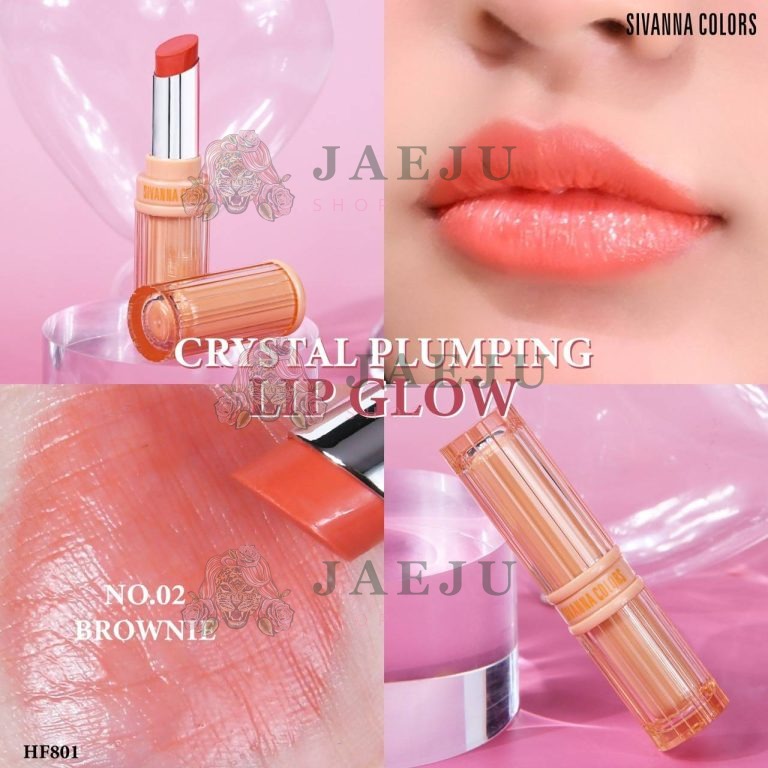 Sivanna colors crystal plumping lip glow ซีเวนน่า คัลเลอร์ส ลิปโกลด์ - NO.2Brownie