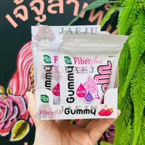 Handy herb fibre flow Gluta gummy แฮนดี้เฮิร์บ ไฟเบอร์โฟลว์ แอล-กลูต้าไธโอน กัมมี่-สตอเบอร์รี่ (24g x 6PCS)