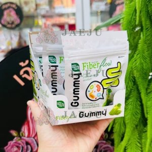 Handy herb fiber flow gummy แฮนดี้เฮิร์บ ไฟเบอร์ โฟลว์ กัมมี่-แอปเปิ้ล (24g x 6pcs)