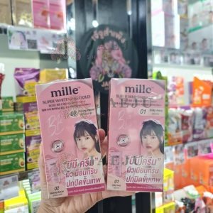 Mille super whitening gold rose bb cream#01 silky ivory spf30 pa++ มิลเล่ ซุปเปอร์ ไวท์เทนนิ่ง โกลด์ โรส บีบี#ซิลกี้ ไอวอรี่ 6g*6pcs